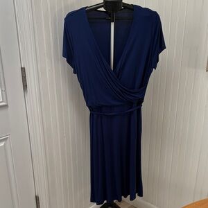 Lands' End Blue Wrap Style Dress